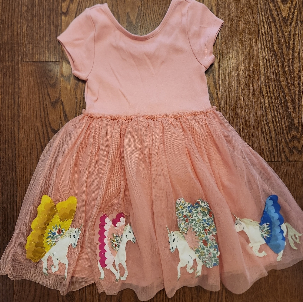 Mini Boden Unicorn Dress Size 5-6